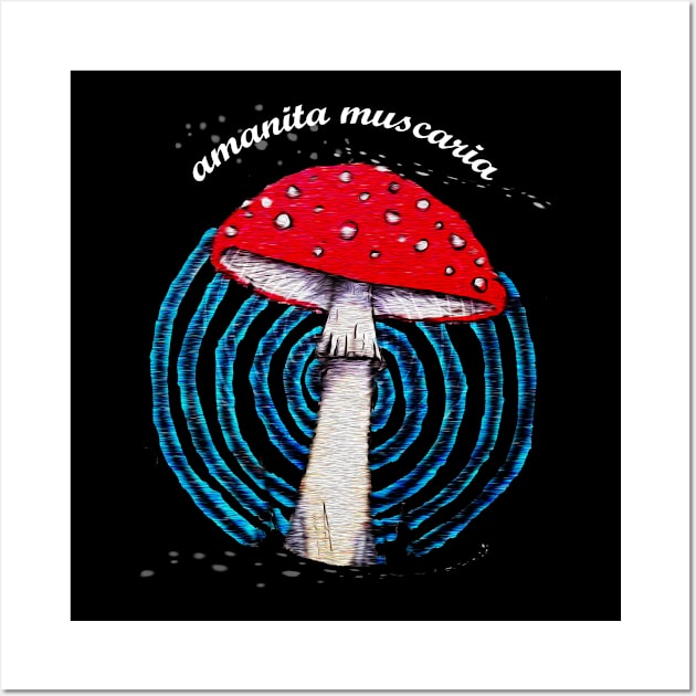 Amanita Muscaria Mushroom Wall Art by Forest Kingdom